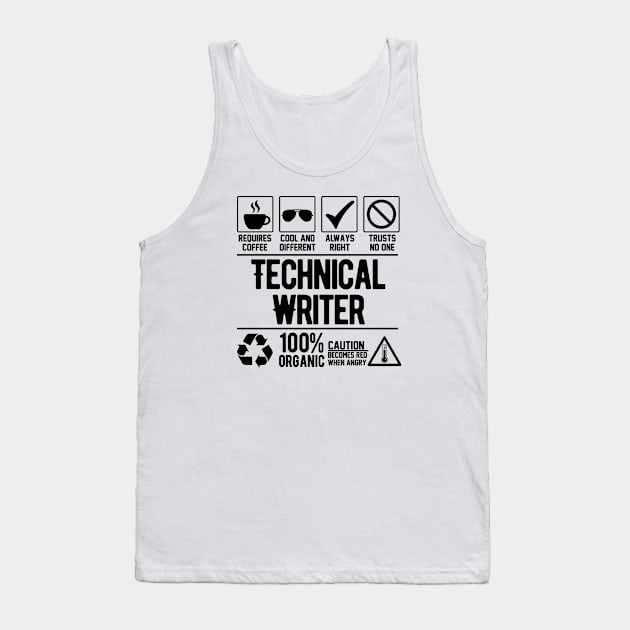 Technical Writer Job (black) Tank Top by Graficof